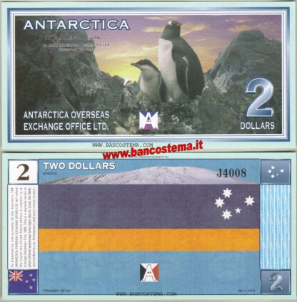 Antartica 2 dollars 28.11.1999 unc