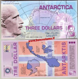 Antartica 3 dollar 1.03.2007 unc polymer