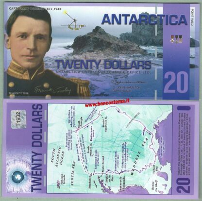 Antartica 20 dollars 30.08.2008 polymer unc low nr.