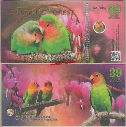 Atlantic Forest 38-39-40 aves dollars set 3 pz. luglio 2018 paper unc - immagine 4