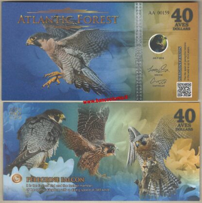 Atlantic Forest 38-39-40 aves dollars set 3 pz. luglio 2018 paper unc - immagine 3