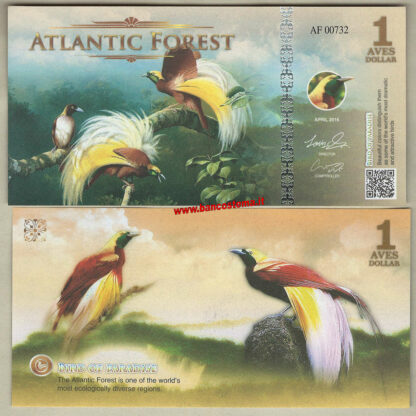 Atlantic Forest 1 Aves Dollar 2016 (2017) paper unc