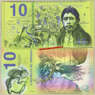 Banco De Toroguay 10 Fetetzia Lixo 2019 unc polymer