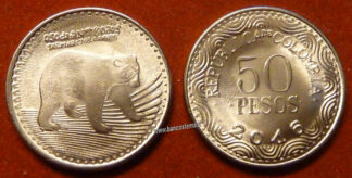  Moneta Colombia Km295 50 Pesos 2016 (2017) unc