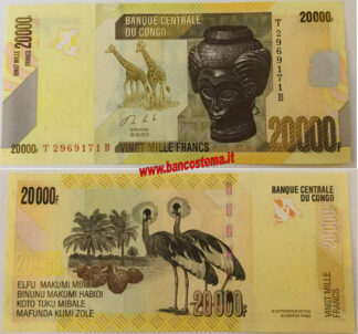 Congo Democratic RepubliC P104b 20.000 Francs 30.06.2013 (2017) unc