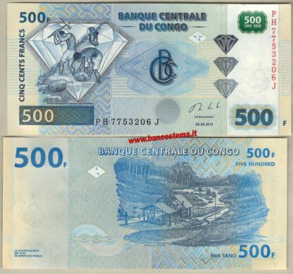 Congo Democratic Republic 500 Francs 30.06.2013 (2017) unc