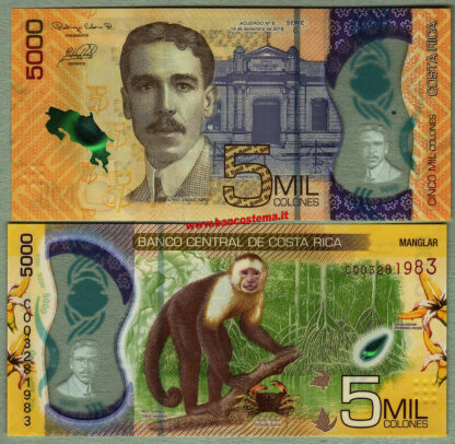 Costa Rica PW282 5.000 Colones 14.09.2018 (2021) polymer unc