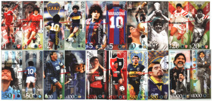 Diego Armando Maradona set 1-1.000 dollars 2022 carta unc