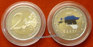Estonia 2 euro "mappa Estonia" 2011 fdc