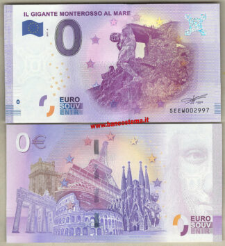 Euro 0 touristiqué IL GIGANTE MONTEROSSO AL MARE (ITALIA) 2017-4 unc