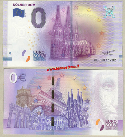 Euro 0 turistique KÖLNER DOM (Germany) 2017-1 unc