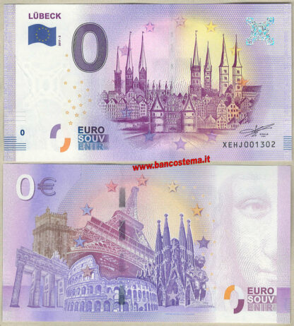 Euro 0 touristiqué Lubeck (Germany) 2017-2 unc