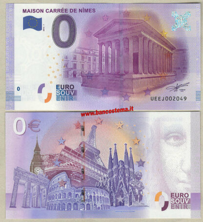 Euro 0 turistique MAISON CARRÉE DE NÎMES (France) 2016-1 unc