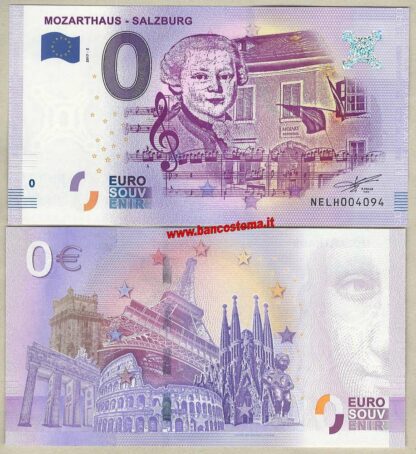 Euro 0 touristiqué MOZARTHAUS - SALZBURG (Austria) 2017-2 unc