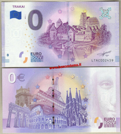 Euro 0 touristiqué Trakai (Lithuania) 2018-1 unc