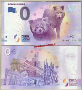 Euro 0 touristiqué ZOO DUISBURG (Germany) 2017- 4 unc