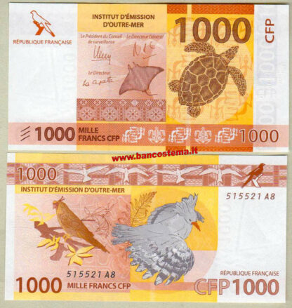 French Pacific Territories P6 1.000 Francs nd 2014 unc