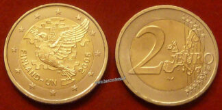 moneta Finlandia 2 euro commemorativo 2005 "60º anniversario delle Nazioni Unite e dei 50º anniversario dell'ingresso della Finlandia nell'ONU" FDC