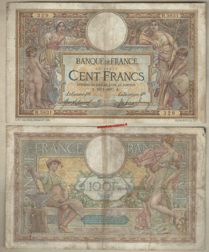 France P71a 100 Francs 16.1.1917 F