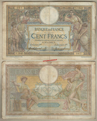 France P71a 100 Francs 30.4.1913 F