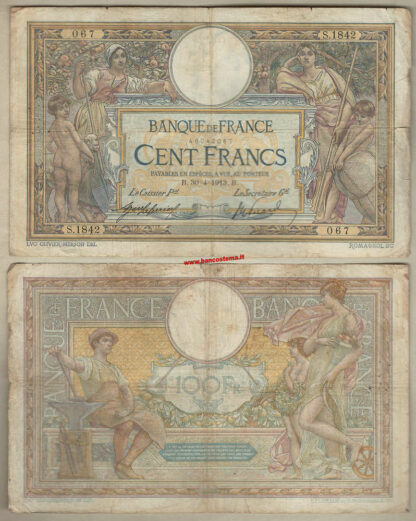 France P71a 100 Francs 30.4.1913 F