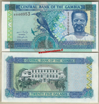 Gambia P22a 25 Dalasis (2001) aunc