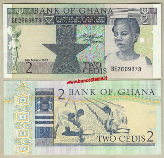 Ghana P18d 2 Cedis 06.03.1982 unc