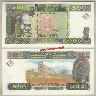 Guinea P36 500 Francs serie A 1998 unc