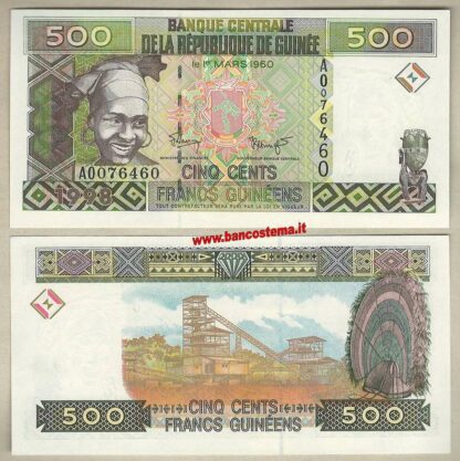 Guinea P36 500 Francs serie A 1998 unc