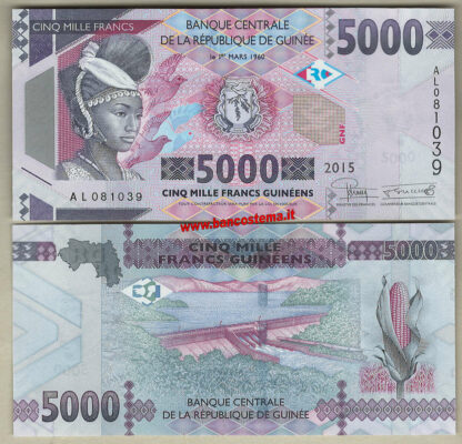 Guinea P49a 5.000 Francs 2015 unc