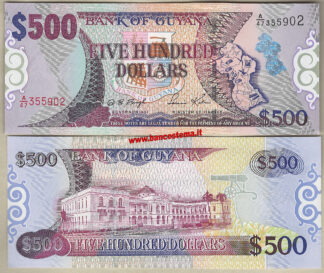 Banconota Guyana P34b 500 dollars nd (2002) sign.12 unc