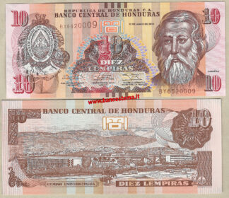 Honduras P99b 10 Lempiras 12.06.2014 unc