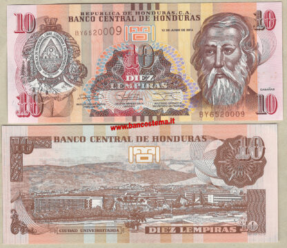 Honduras P99b 10 Lempiras 12.06.2014 unc