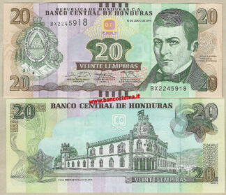 Honduras P100b 20 Lempiras 12.06.2014 unc