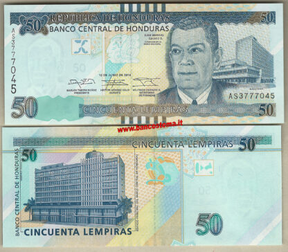 Honduras P101b 50 Lempiras 12.06.2014 (2018) unc