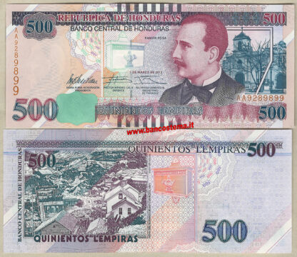 Honduras P103a 500 Lempiras 1.03.2012 (2018) unc