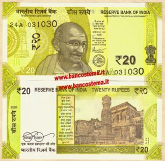 banconota India PW110 20 Rupies 2021 unc