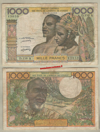 Ivory Coast P103Al 1.000 Francs - W.A.S. F