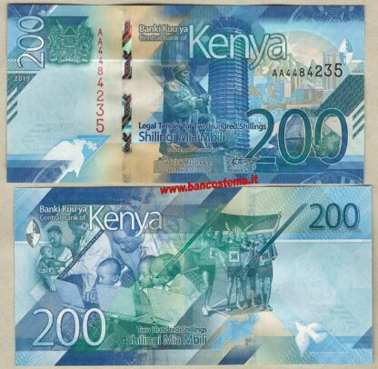 Kenya PW54 200 Shilingi nd 2019 unc