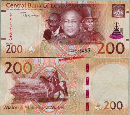 banconota Lesotho PW30 200 Maloti 2021 unc