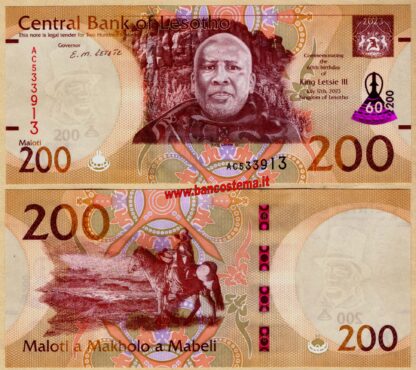 Lesotho set PW26/PW30 10-20-50-100-200 Maloti 2021 unc - immagine 6