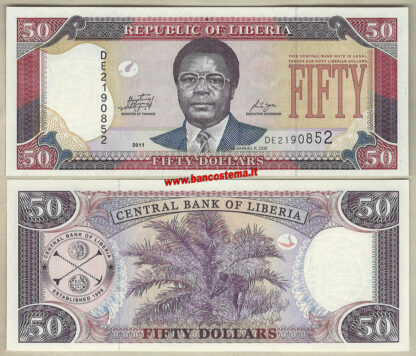 Liberia P29e 50 dollars 2011 unc