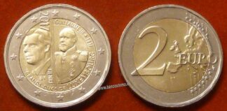 Lussemburgo 2 euro commemorativo 2017 200º anniversario della nascita del Granduca Guglielmo III