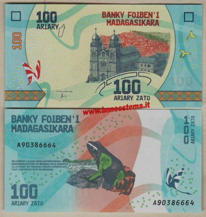  Banconota Madagascar P97 100 Ariary 2017 unc