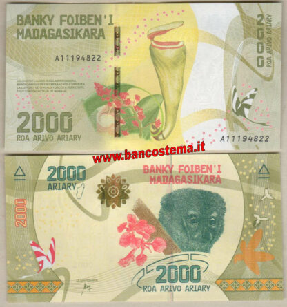 Madagascar 2.000 Ariary 2017 unc