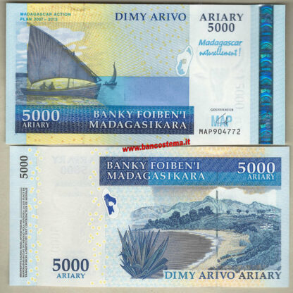 Madagascar P94 5.000 Ariary 2007 unc