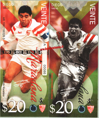 Diego Armando Maradona set 1-1.000 dollars 2022 carta unc - immagine 9