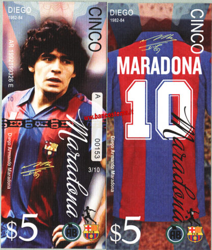 Diego Armando Maradona set 1-1.000 dollars 2022 carta unc - immagine 11