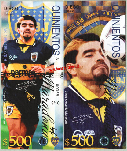 Diego Armando Maradona set 1-1.000 dollars 2022 carta unc - immagine 5