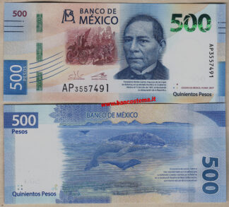 banconota Mexico PW136 500 Pesos 19.05.2017 (2018) unc 